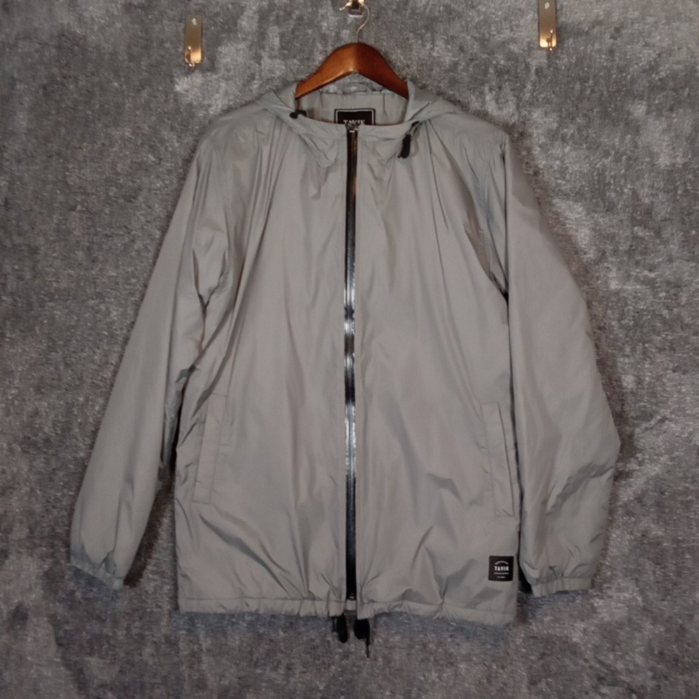 Tavik Long Sleeve Full Zip Mens Jacket Winter Gray Size Medium - Picture 3 of 9